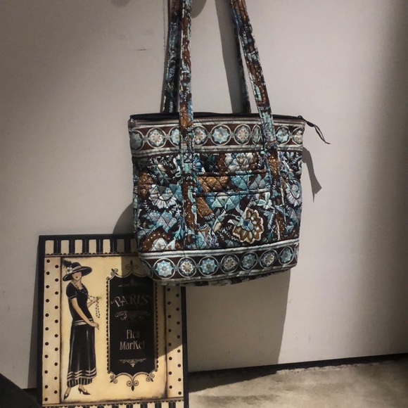 Vera Bradley Bags Vintage Vera Bradley Tote In Shades Of Blues And